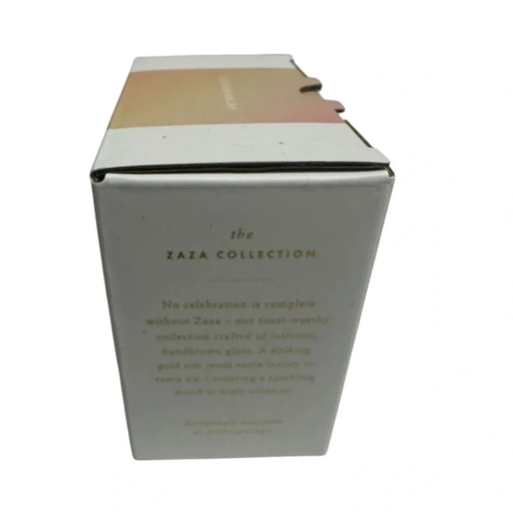 NIB Anthro The Zaza Collection Set of 2 Lustered Shot Glasses in Honey Luster